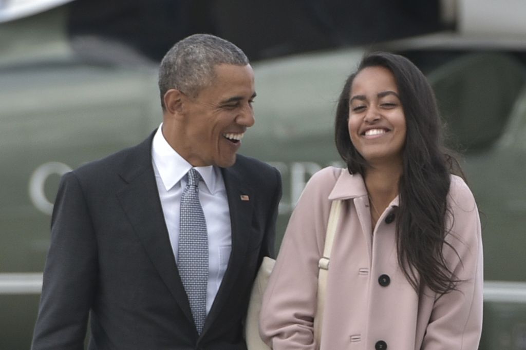 US President Barack Obama and daughter Malia