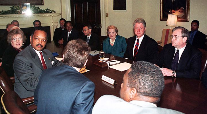 President Clinton Meets With Rev. Jesse Jackson