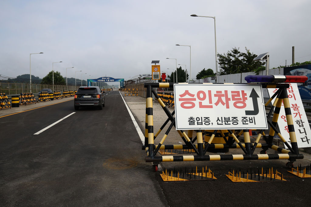 View Of The Demilitarized Zone Between North And South Koreas After American Citizen Detained In North