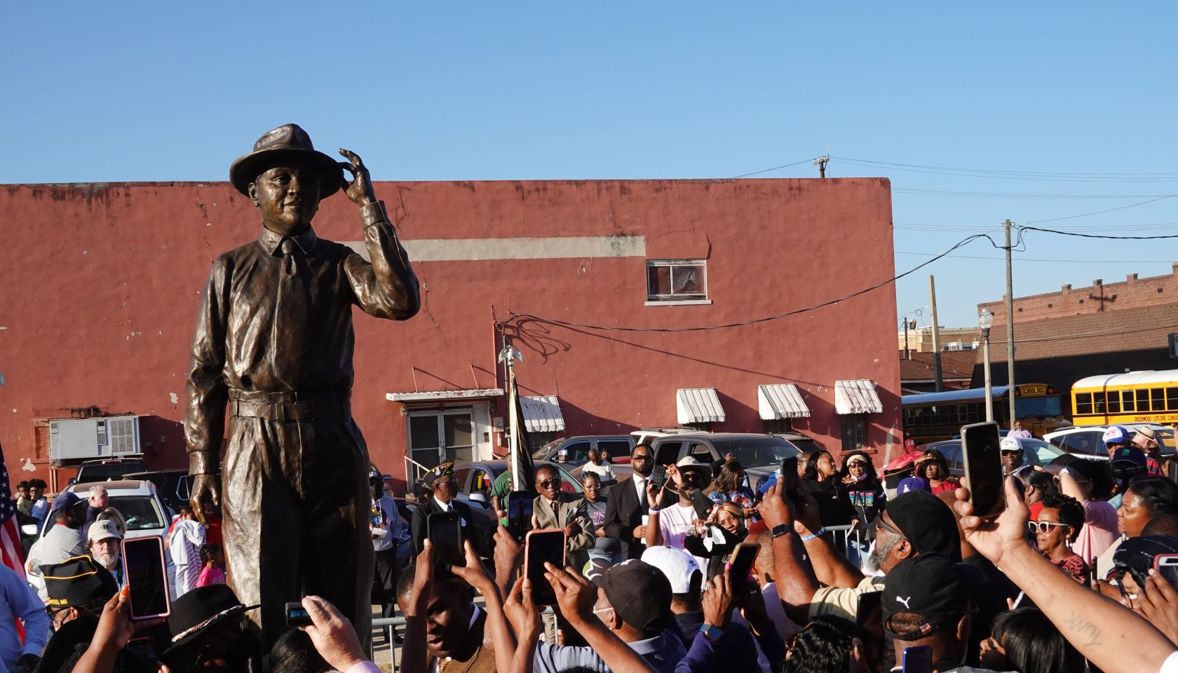 A statue of Emmett Till
