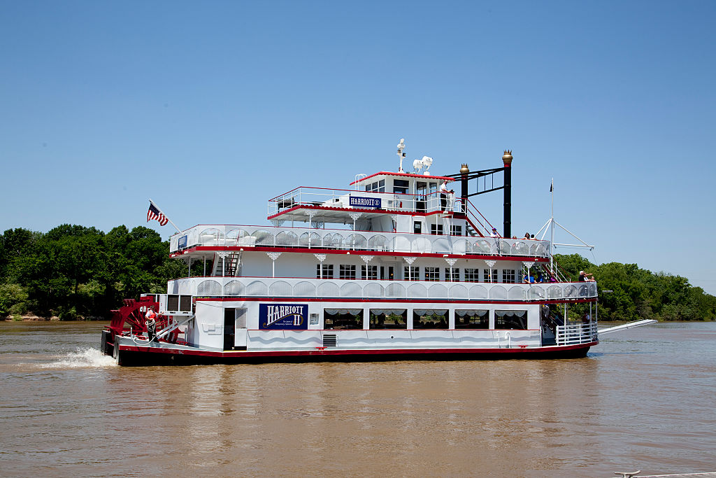 Docked beside the uniquely built Riverwalk Amphitheater, this elegant 19th century riverboat is cent