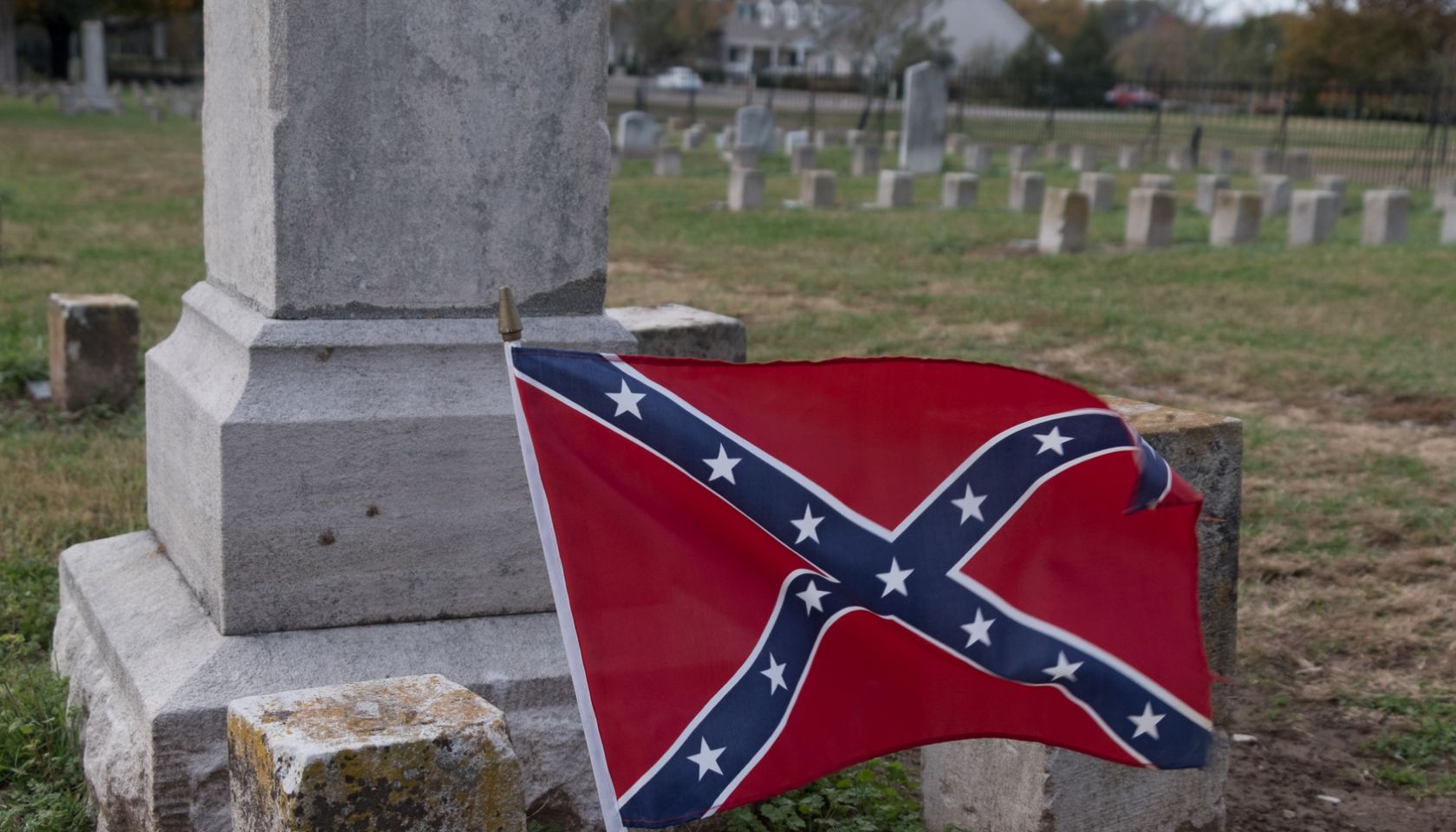 Rows Of Grave Markers At The McGavock Confederate Cemetery, Tennessee