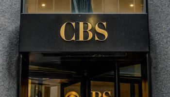 Main entrance to CBS (Columbia Broadcasting Syetem)...