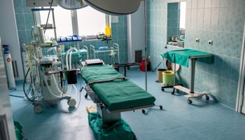 Empty hospital operating theatre
