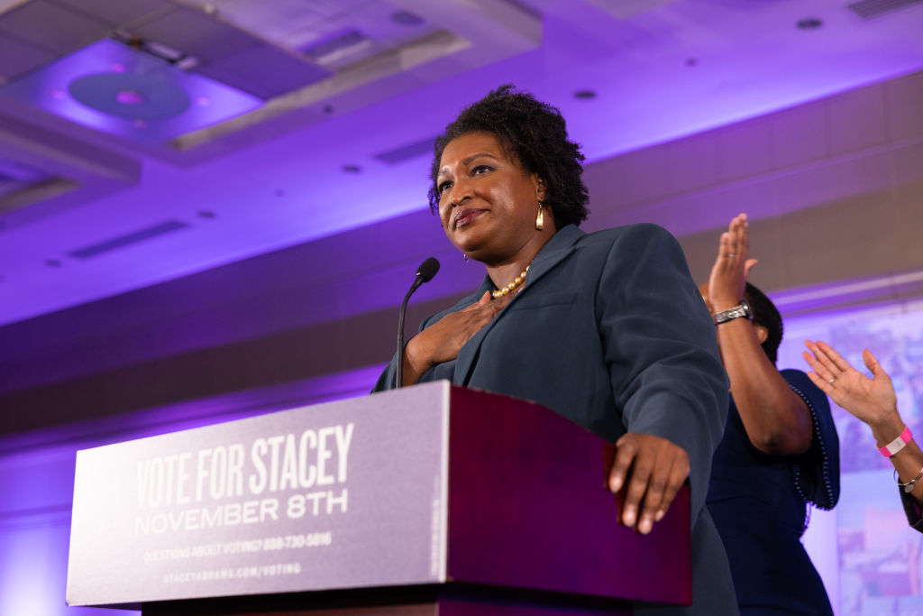 Democratic Candidate For Governor Of Georgia Stacey Abrams Hosts Election Night Watch Party