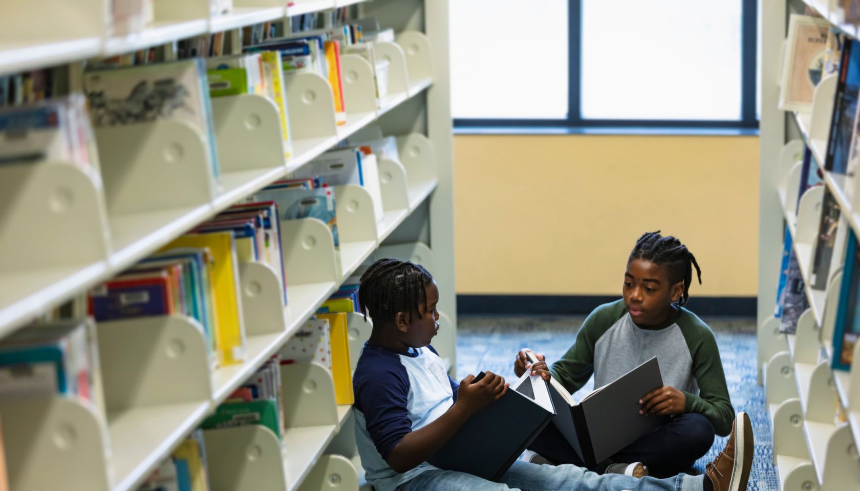 Children reading books