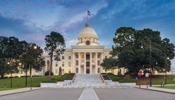 Alabama State Capitol in Montgomery at Night