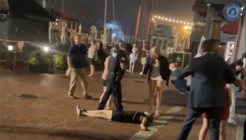 Newport, Rhode Island fight viral video white people fighting police wedding