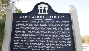 Florida, Rosewood Informational Sign on lynchings, Side One