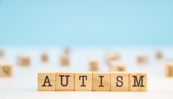 Autism Word In Wooden Cubes