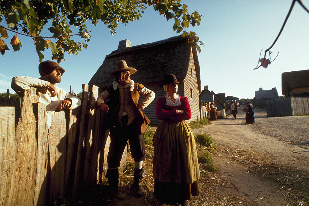 People in Pilgrim Costume at Plimouth Plantation