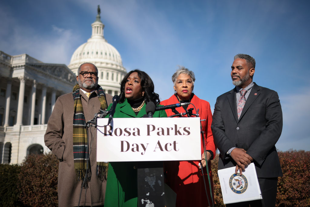 Congressional Black Caucus Holds A News Conference On "Rosa Parks Day Act"