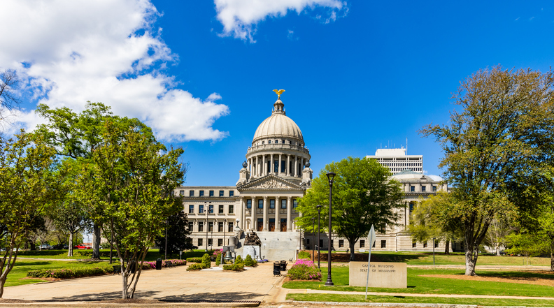 The Mississippi Capitol Building in Jackson, MS