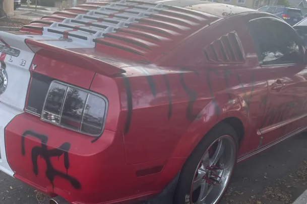 Reginald Scott car vandalized racism N-word