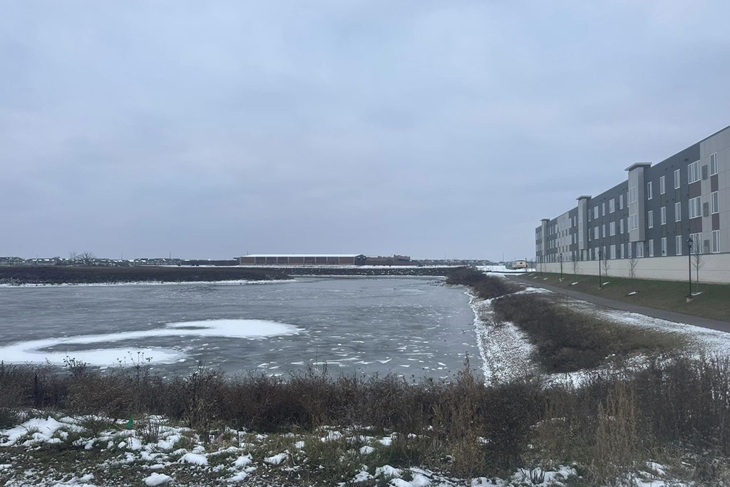 Retention pond in Sun Prairie, Wisconsin