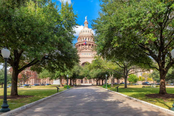 The Texas State Capitol Building in Austin, Texas