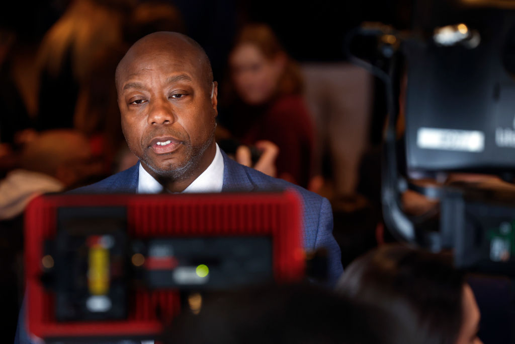 Tim Scott at the 2024 New Hampshire Presidential Primary