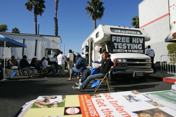 Cyeshna Pickens, 18, waits for an HIV te