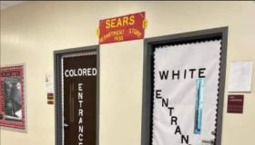 Charlotte West High School Black History Month doors