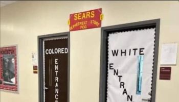 Charlotte West High School Black History Month doors