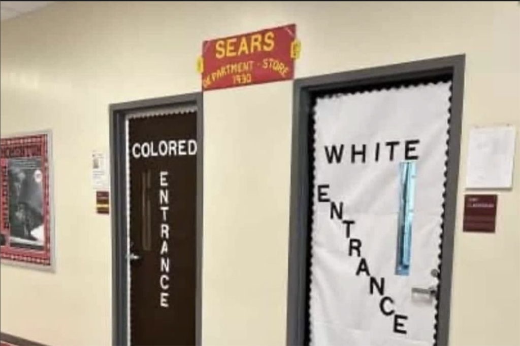 Charlotte West High School Black History Month doors