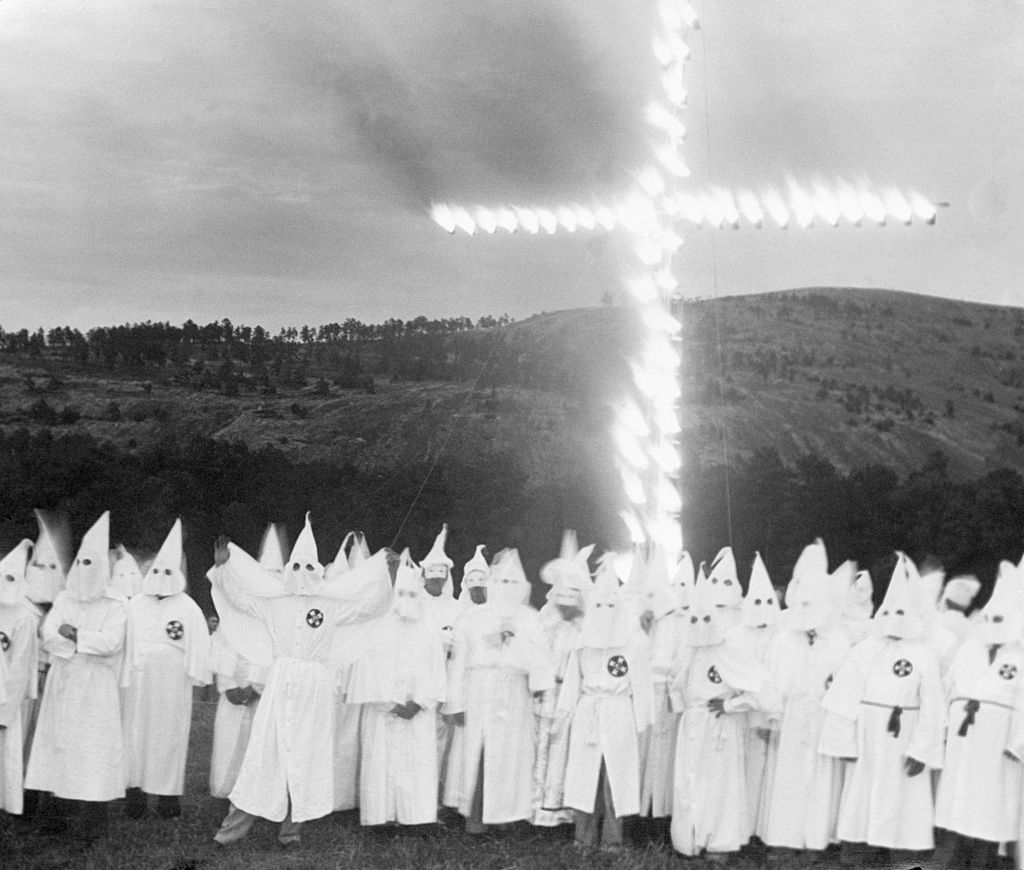 Kkk Women In Robes/Ceremony,Cross-Burnin