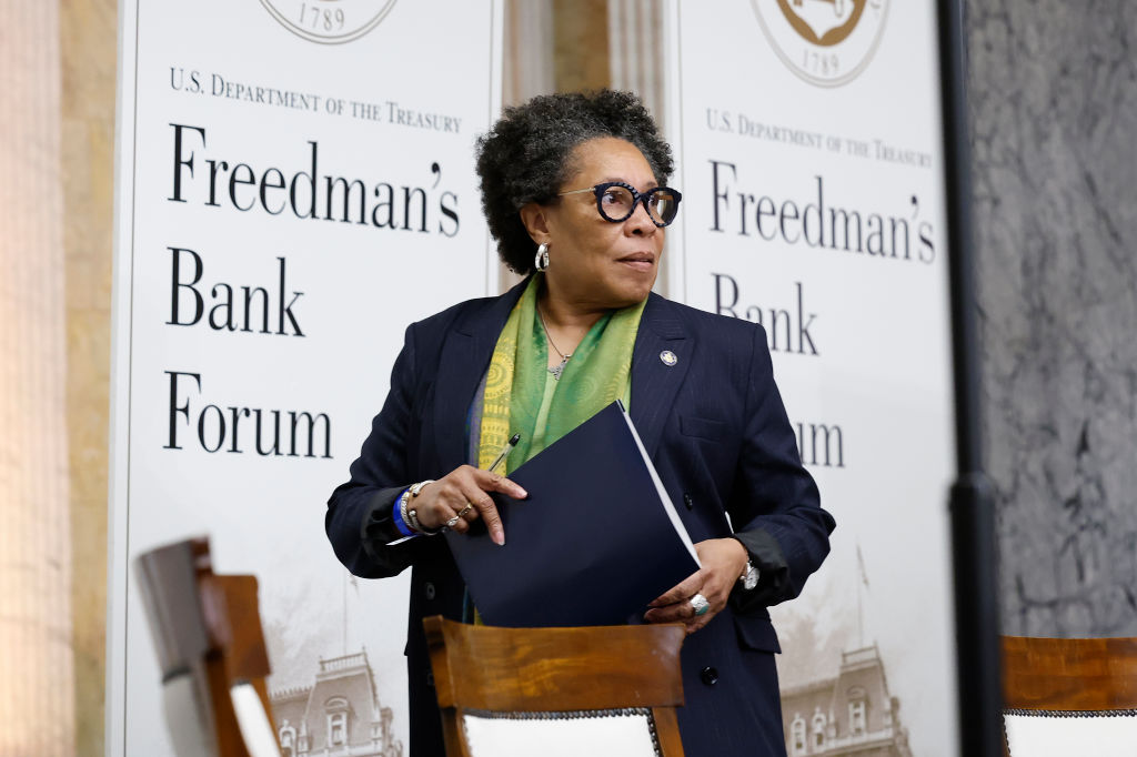 Vice President Kamala Harris Attends Freedman's Bank Forum At The Treasury Department