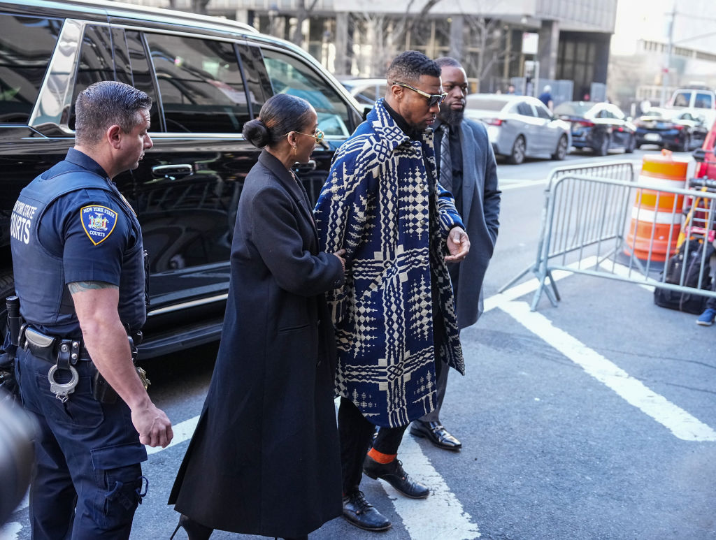 Actor Jonathan Majors Arrives For Sentencing In Domestic Abuse Case