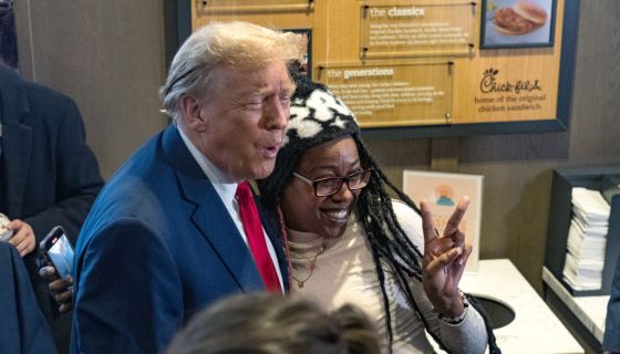Black Woman Hugging Trump In Viral Chick-fil-A Video Shows How
Desperately MAGA World Wants Black Friends