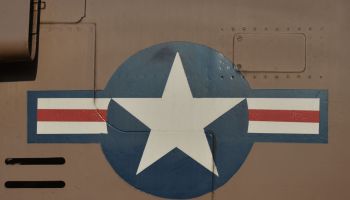 United States Air Force insignia seen on an aircraft at the...