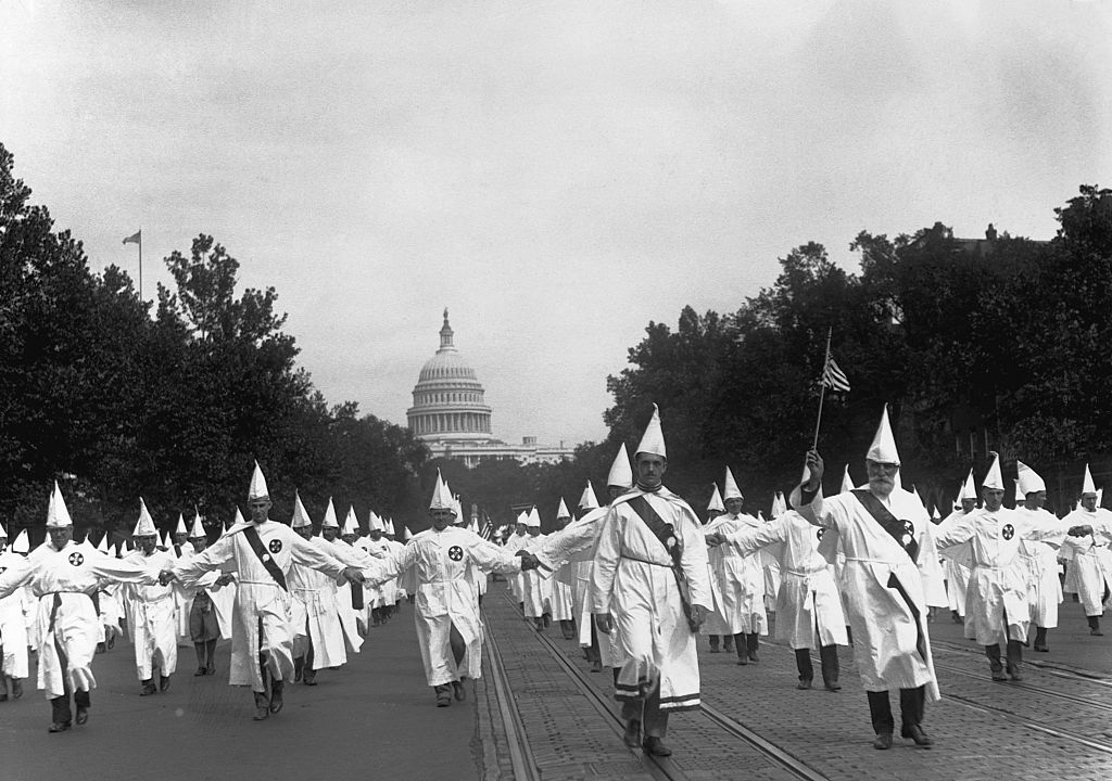 Ku Klux Klan Holding a March