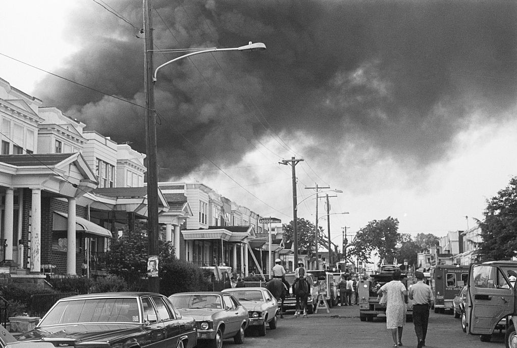 Smoke Billowing Over Neighborhood