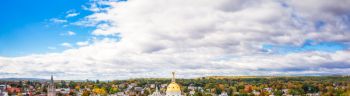 Concord, NH cityscape and New Hampshire State House