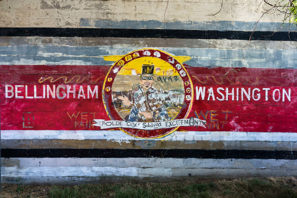 Wall mural, Bellingham, Washington State, USA...