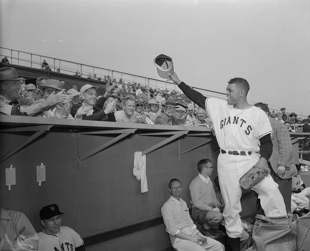 Willie Mays Waving to Fans