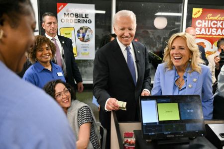 Joe Biden At Waffle House