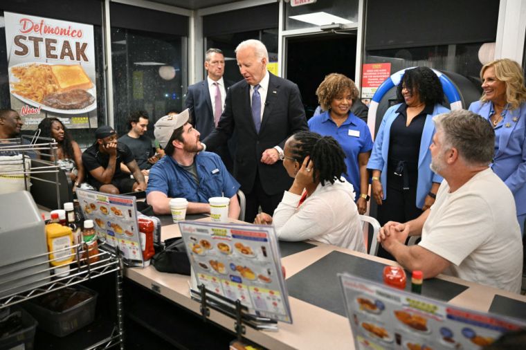 Joe Biden At Waffle House
