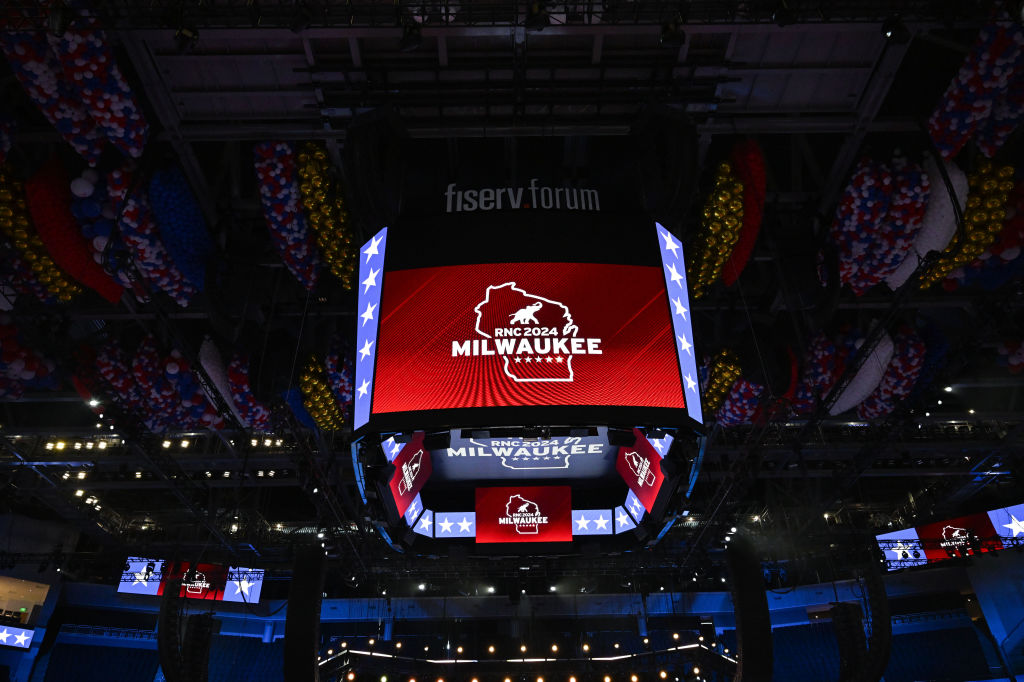 MILWAUKEE , WISCONSIN - July 14: THE scene inside Fiserv Foru
