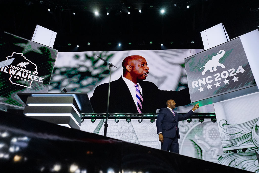 Milwaukee , Wisconsin - July 15: Sen. Tim Scott (R-S.C.) speaks