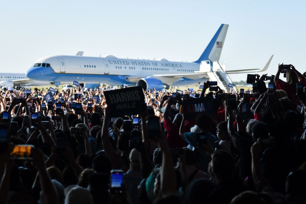 US Vice President Kamala Harris and Governor Tim Walz presidential campaign rally in Michigan