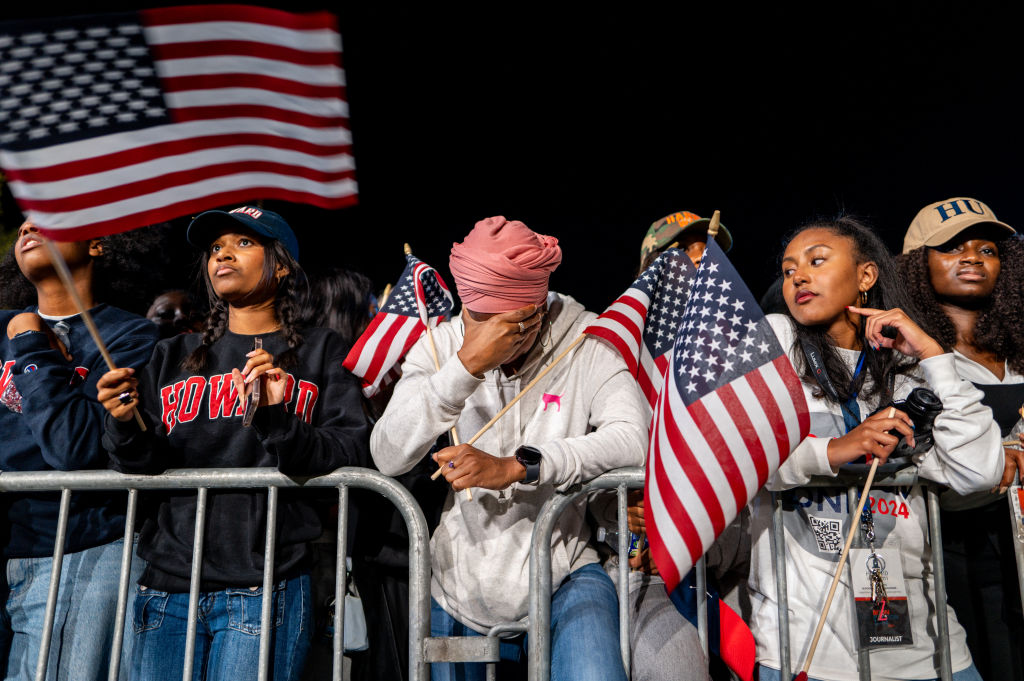 Democratic Presidential Nominee Vice President Kamala Harris Holds Election Night Event At Howard University
