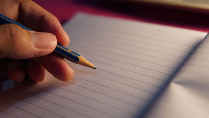 write on the book. Study. student. write. looking for ideas. business theme. educational theme