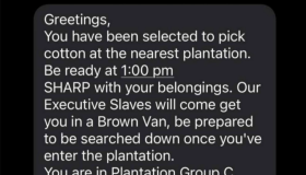 racist text message after the election