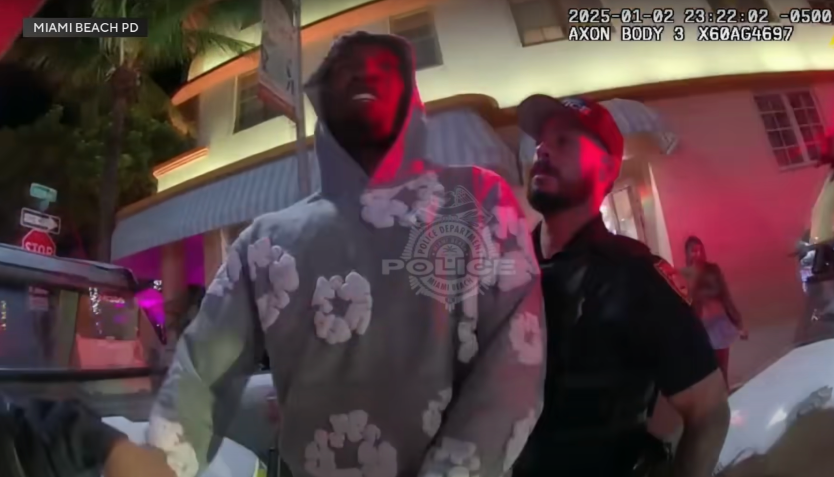 Fred Kerley Miami Beach arrest bodycam video