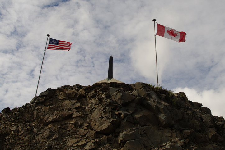 U.S.-Canada border marker