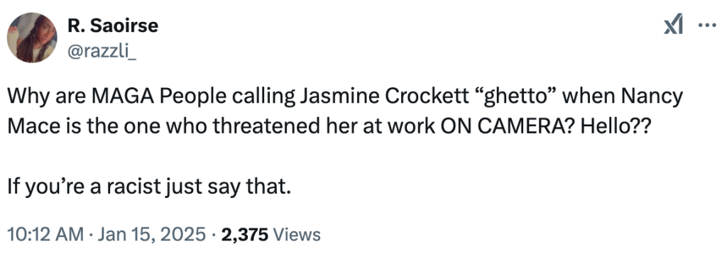 X posts about Jasmine Crockett