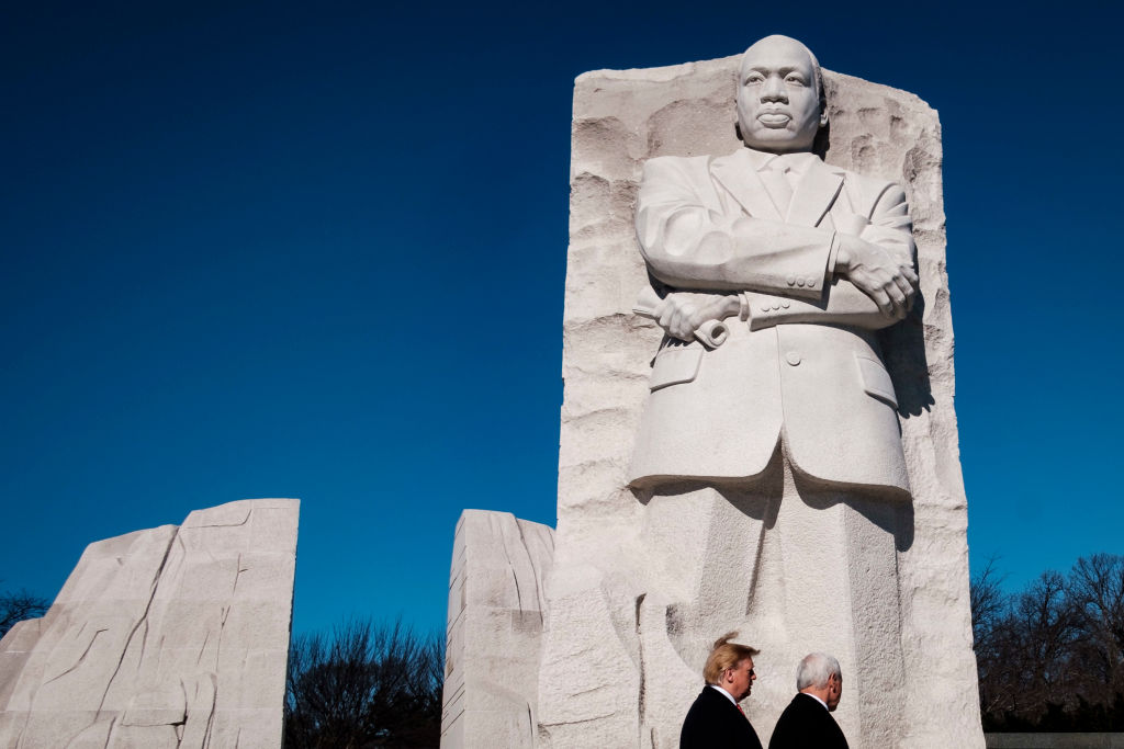 President Trump Visits MLK Memorial in Washington, DC