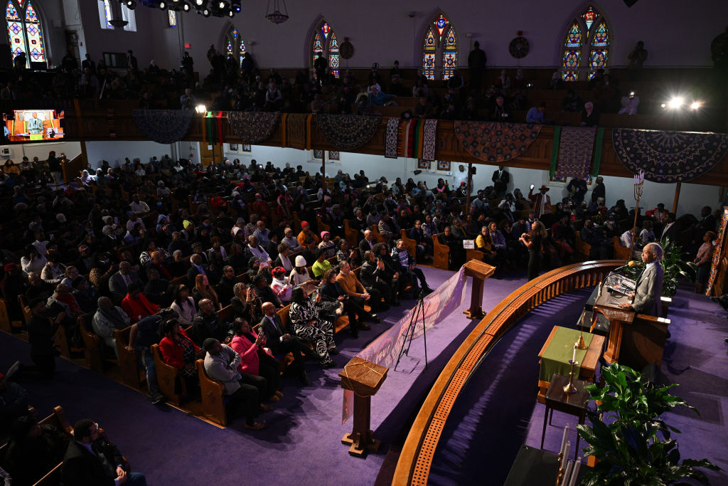Rally Held On Martin Luther King Jr. Day At Metropolitan AME Church