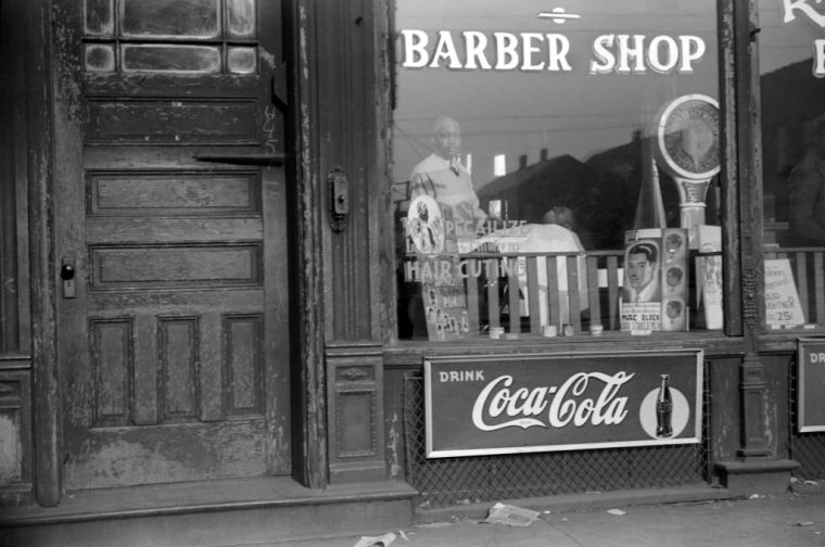 Barbershop, "Black Belt" Neighborhood of Chicago, Illinois