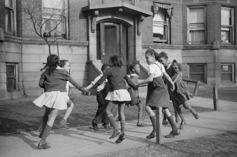 African-American Children At Play In Chicago